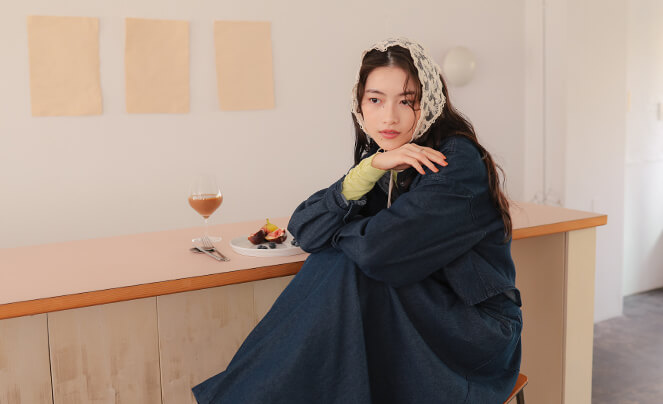 ライトオンスショートデニムシャツ 春夏　セットアップ可能