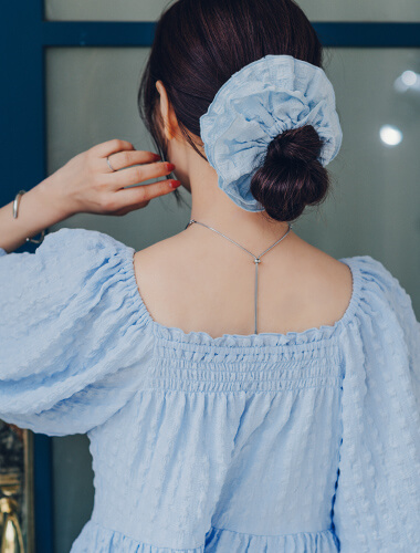 赤埴奈津子 ティティベイト コラボ スクエアチュニックトップスシュシュセット