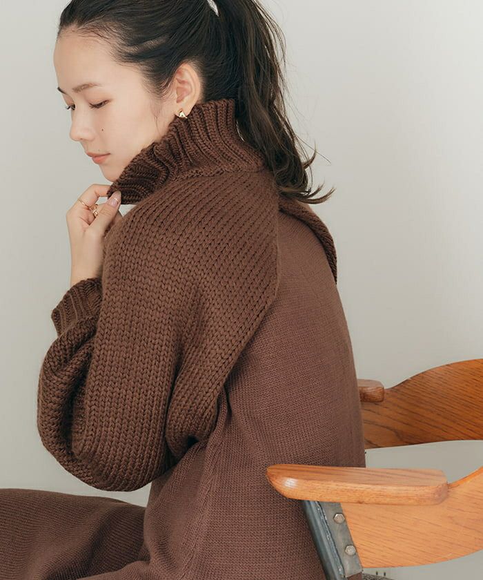 ローゲージトップスレイヤードニットワンピース | titivate