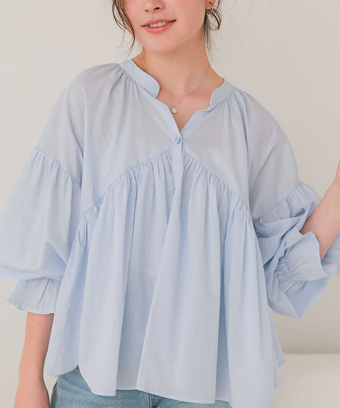 キャンディースリーブギャザーブラウス | titivate