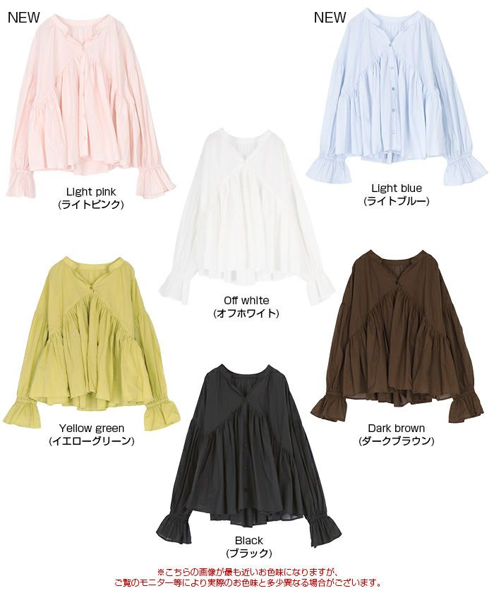 キャンディースリーブギャザーブラウス | titivate