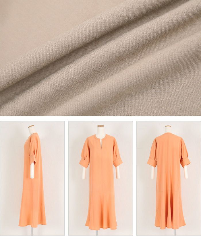 【美品】Moredde 上品キーネックのワンピース Moredde マタニティ・産後使える 授乳が簡単 上品キーネックの