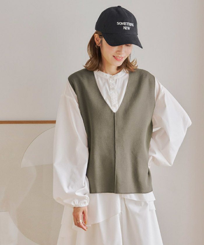 ヘリンドットサイ Vネックべスト(値札付き) FRED PERRY フレッドペリー チルデン セーター K4536 ストライプ