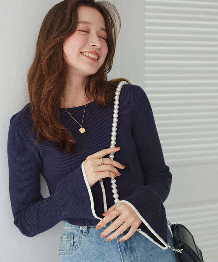 IENA（イエナ）の「フォックスカシミヤ ボートネックプルオーバー