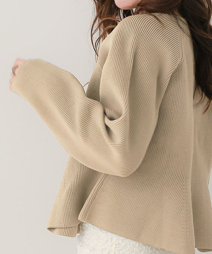 ペプラムデザインニットカーディガン | titivate