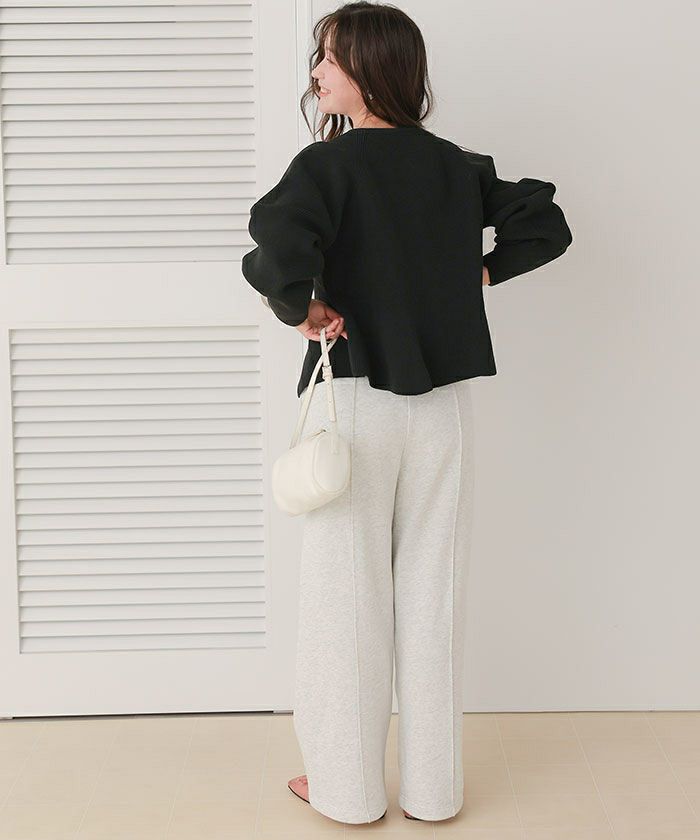 ペプラムデザインニットカーディガン | titivate