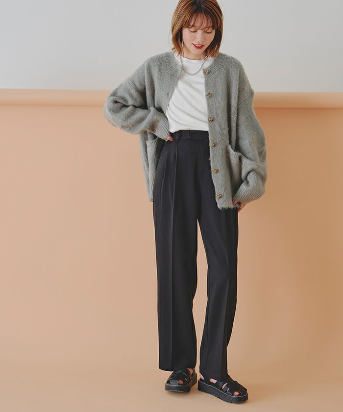モヘアオーバーカーディガン Ada.（エイダ）の「【上品ふわふわ素材】ロングシーズン着回し