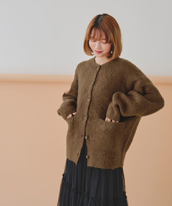 モヘアライクオーバーカーディガン | titivate