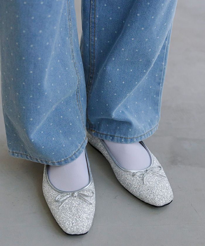 ソフトスクエアトゥリボンバレエシューズ | titivate