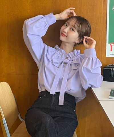 フラワー刺繍フリルブラウス | titivate