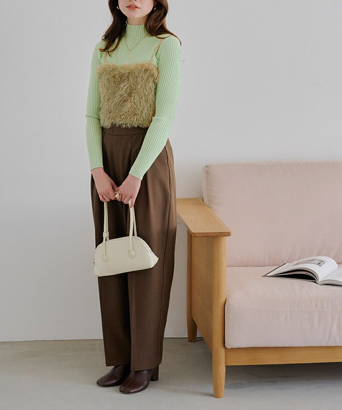 ハイネックリブ編みニット【メール便可／100】 | titivate