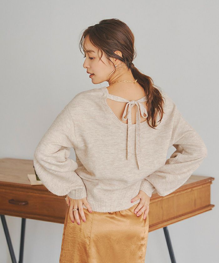 【美品】GANNI 半袖ニット バックリボン knch1182.jpg