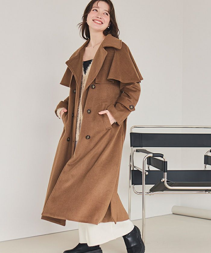 フレアケープデザインコート | titivate