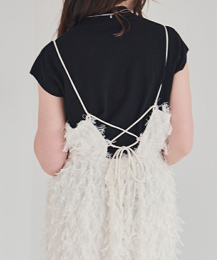 シャネル　ホワイト フリンジ ビジュー キャミソール 36 楽天市場】ブラ付き キャミソールネグリジェ 春夏 キャミソール