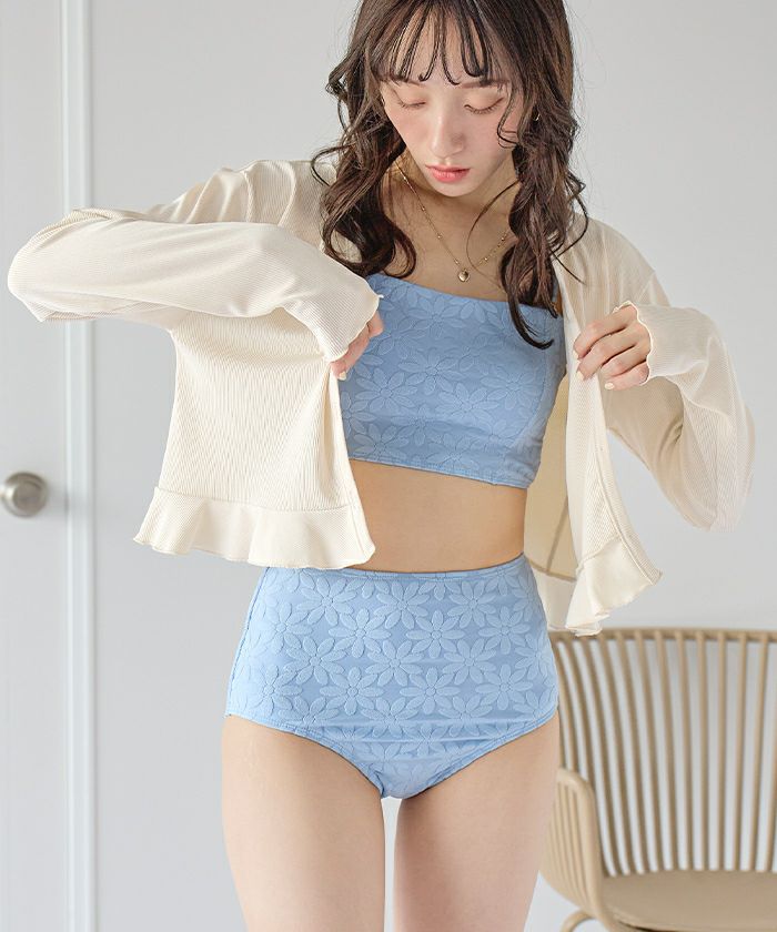 専用♡カナダオーダーメイド品 ふりふりフリルカーテンふんわりニットボレロ レースボレロニットカーディガン/an another angelus Limited