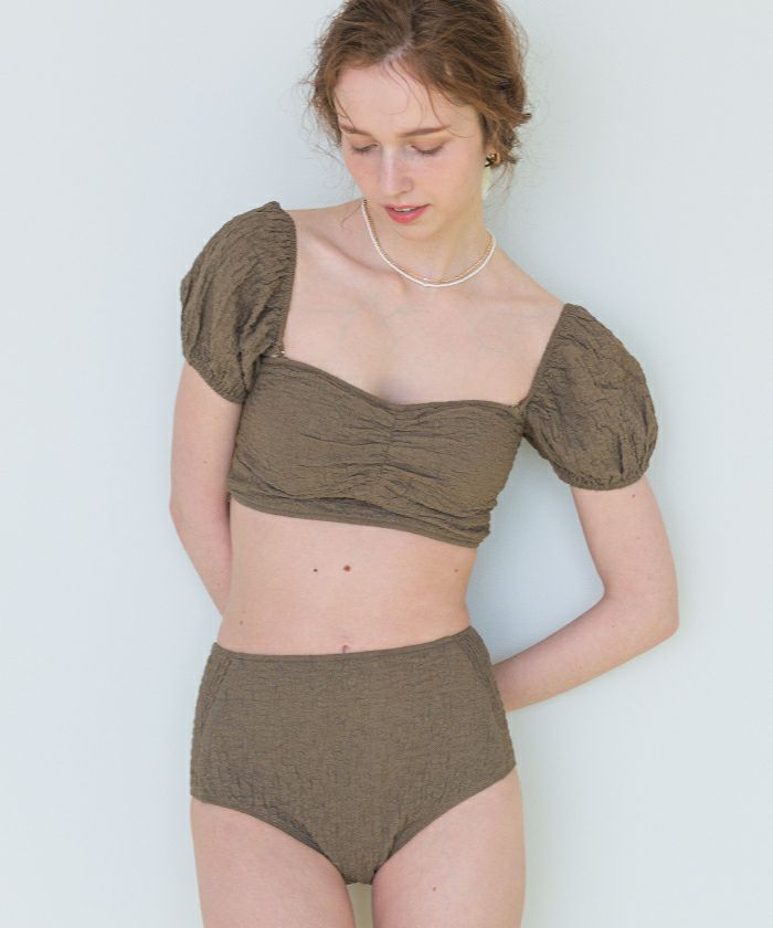 ギャザーショルダースウィムウェア 楽天市場】＼9％OFFクーポン／ビキニ 水着 レディース オフ