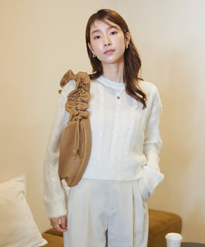 ドローストリングギャザーショルダーバッグ | titivate ドローストリングギャザーショルダーバッグ | titivate