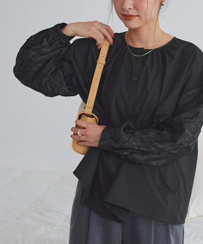 シアージャガードスリーブブラウス【メール便可／100】 | titivate