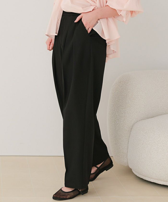 インタックセンタープレスワイドパンツ | titivate