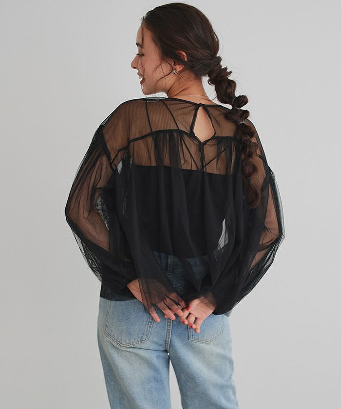 シアーボリュームスリーブトップス【メール便可／100】 | titivate