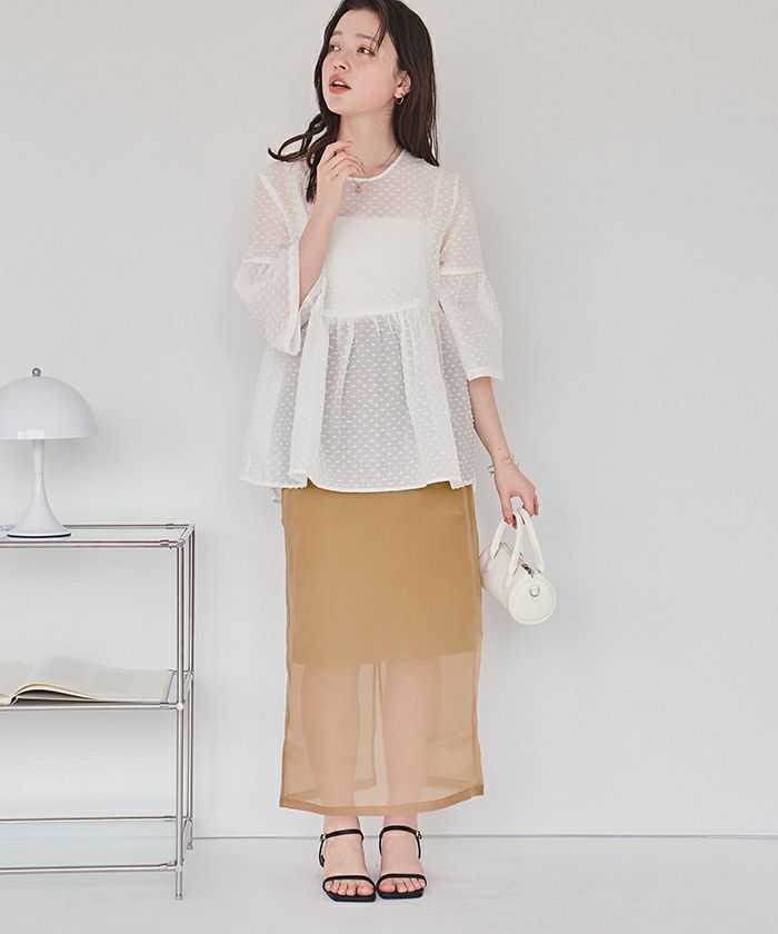 ★user_c26512c8ページ★ オーガンジーIラインシアースカート【メール便可／80】 | titivate