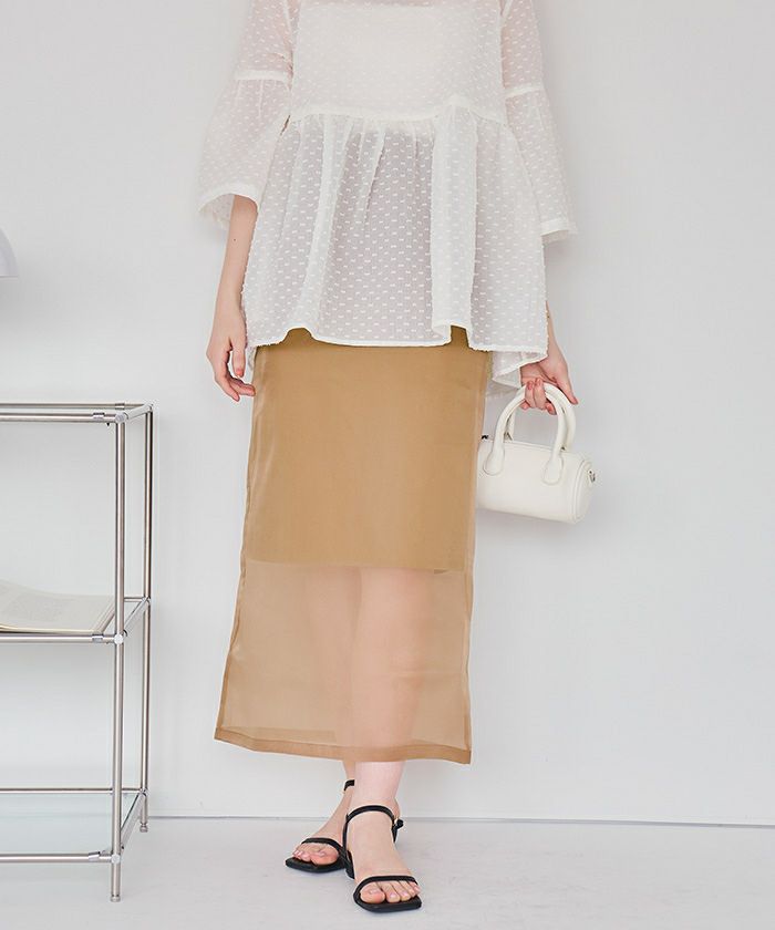 オーガンジーIラインシアースカート【メール便可／80】 | titivate