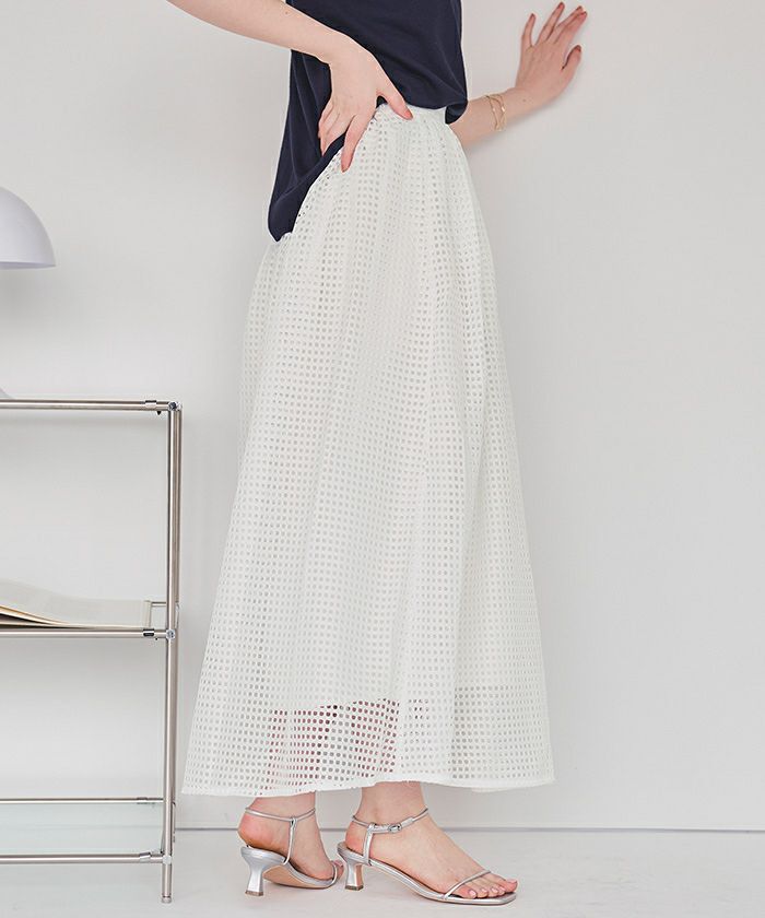 メッシュフレアスカート | titivate