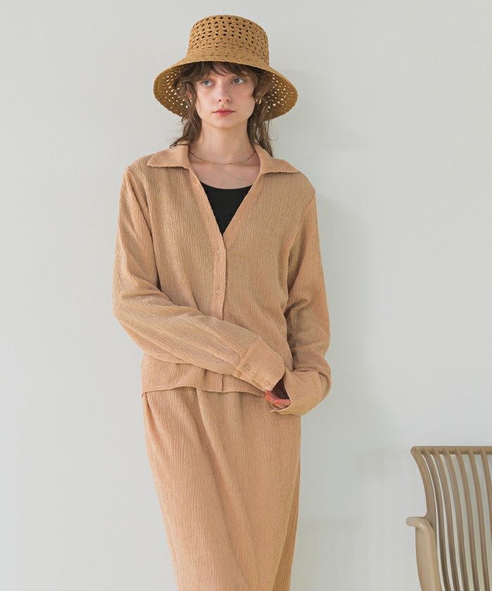 リラックスブラウス×スカートセットアップ/ラッシュガード【SEADRESS