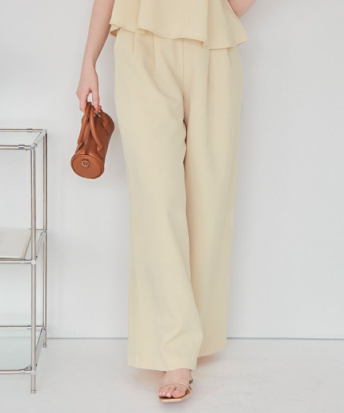 ブラウン ハイウエスト ワイドパンツ ハイウエストワイドパンツ – weMALL