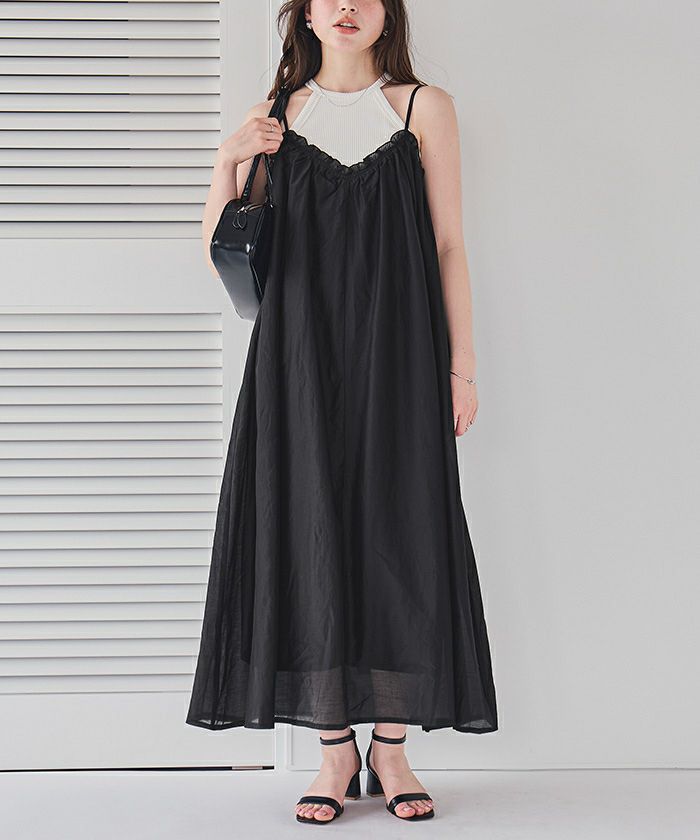 【新品】VICTORIA'S SECRET キャミソールワンピース キャミワンピ レースシャギーキャミワンピース キャミワンピース キャミソール