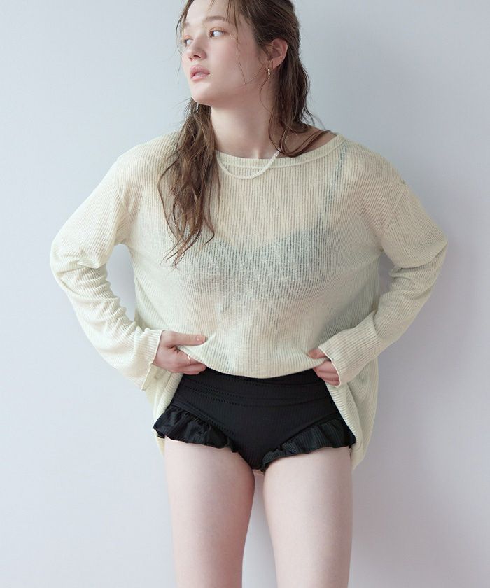 3点セット/シアートップス付ビキニ/水着【SEADRESS シードレス