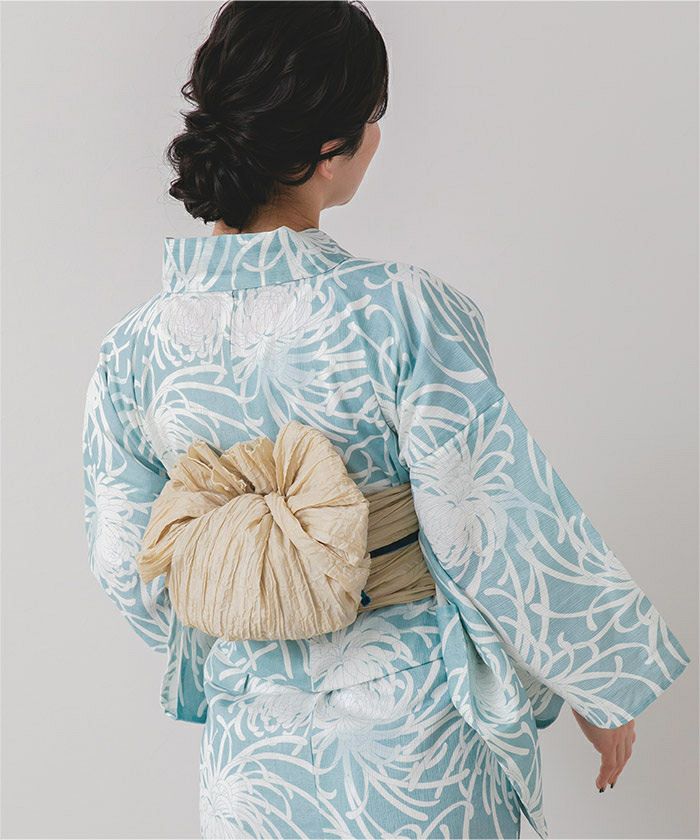 単品]綿麻生地はんなり乱菊柄浴衣 | titivate