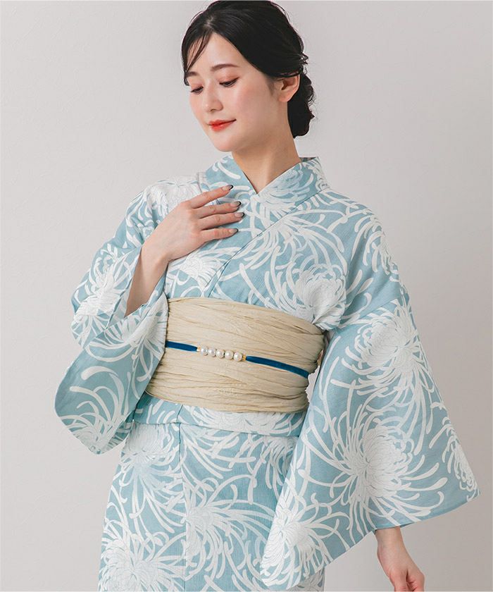 単品]綿麻生地はんなり乱菊柄浴衣 | titivate