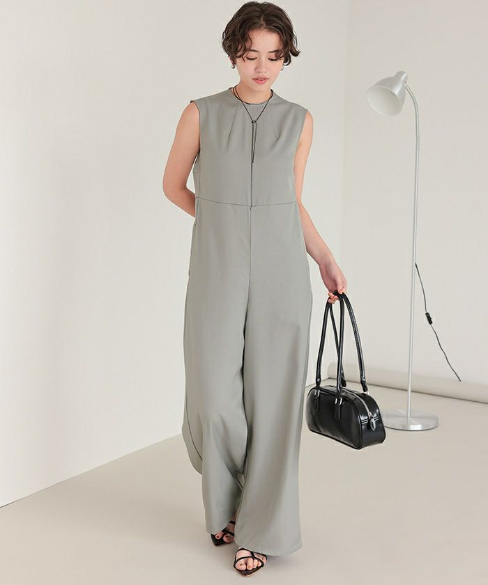 Vin Ample オールインワン ヴァン Vin Ample ギンガムチェックサロペット （ミントグリーン