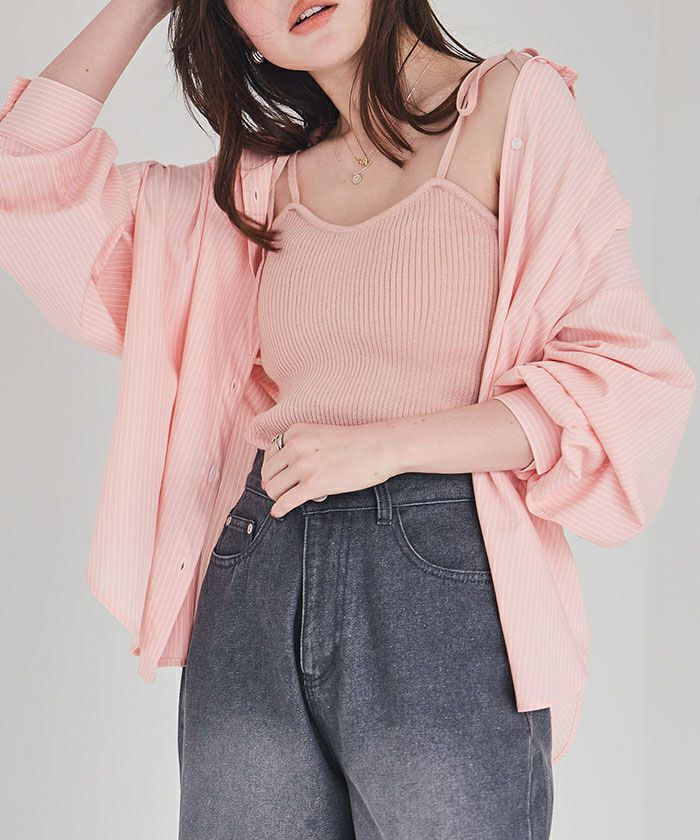 ショルダーリボンキャミソール【メール便可／95】 | titivate