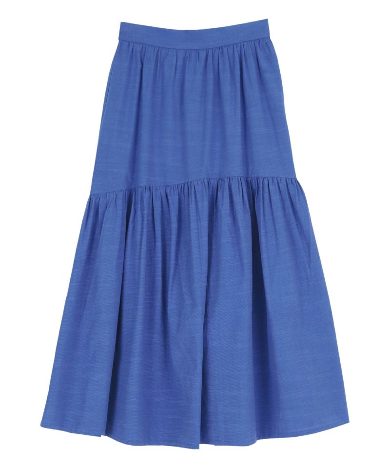 コットン混ティアードデザインスカート | titivate