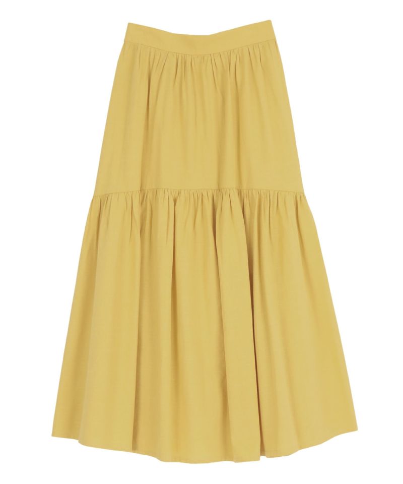 コットン混ティアードデザインスカート | titivate