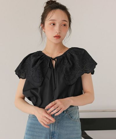 コットン刺繍レースワンピース | titivate