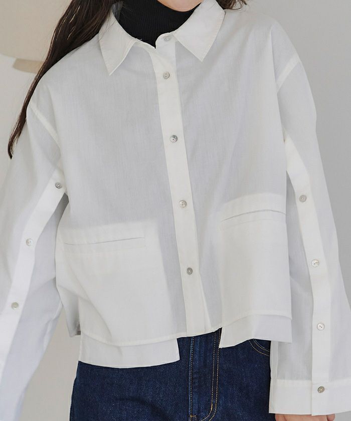 クロップドシャツ【メール便可／100】 | titivate