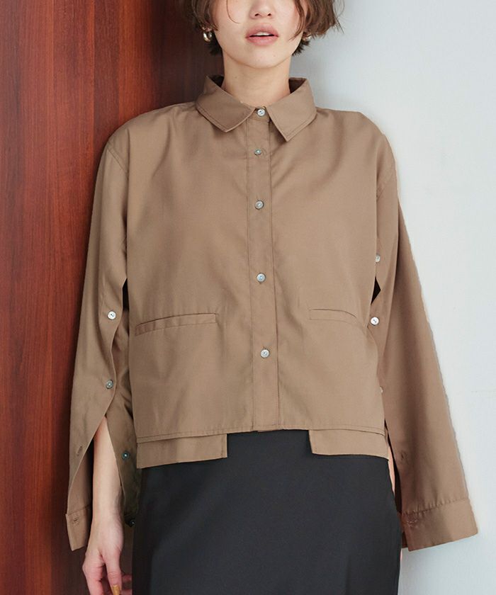 クロップドシャツ【メール便可／100】 | titivate