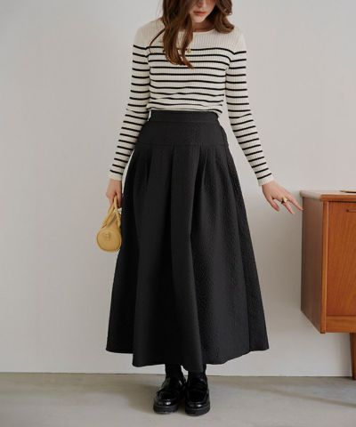 ふくれジャガードボリュームスカート | titivate