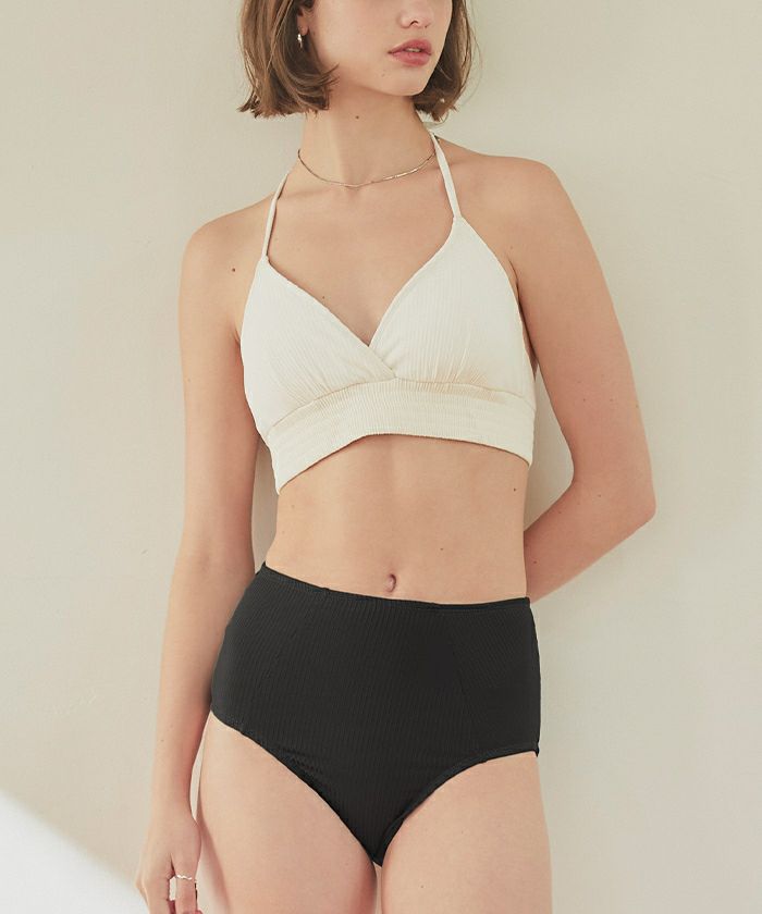 バックリボンホルターネック×ハイウエストビキニ/水着【SEADRESS バックリボンホルターネック×ハイウエストビキニ/水着【SEADRESS