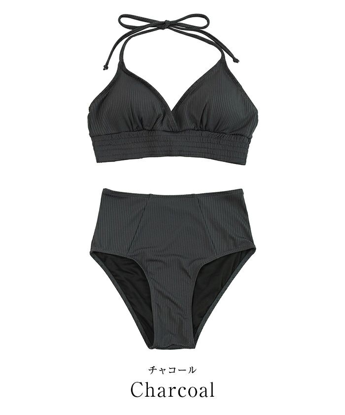 バックリボンホルターネック×ハイウエストビキニ/水着【SEADRESS