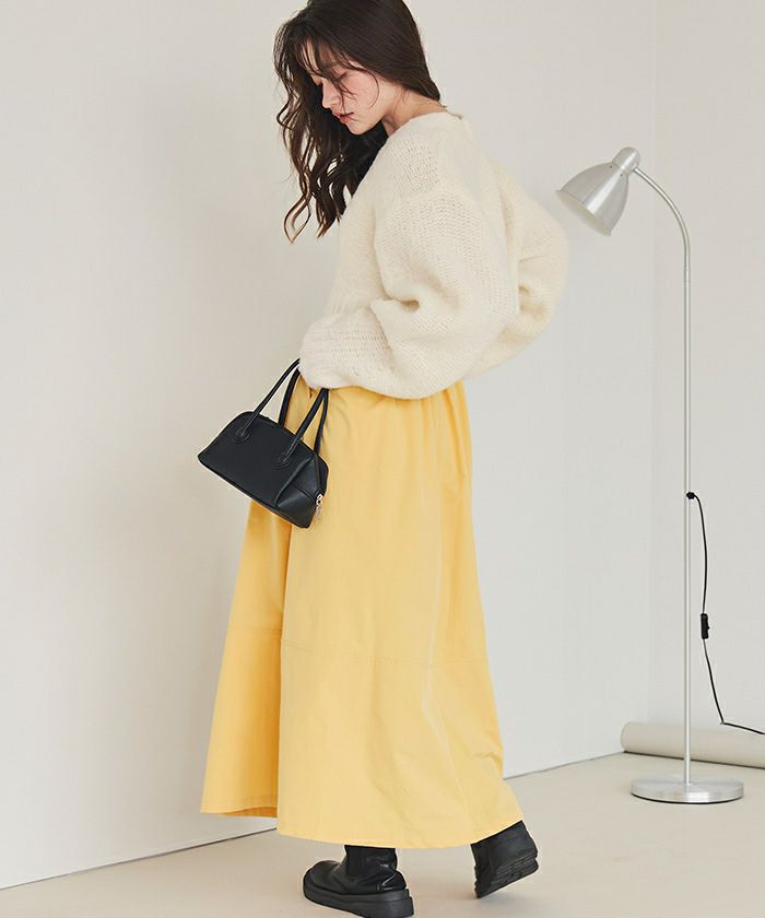 タックギャザータフタスカート | titivate