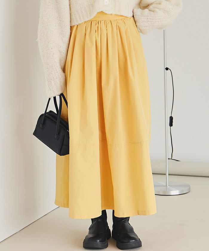 タックギャザータフタスカート | titivate