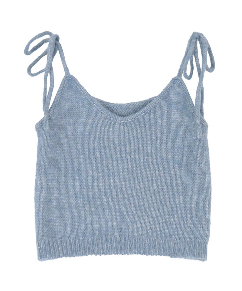 リボンデザインニットキャミソール【メール便可／100】 | titivate