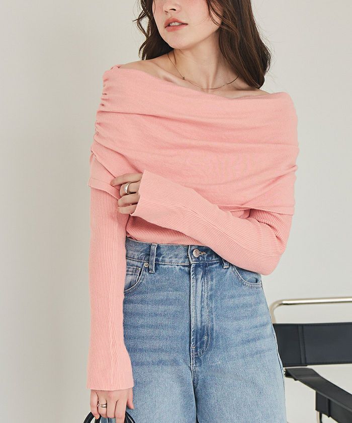 オフショルダーニット | titivate