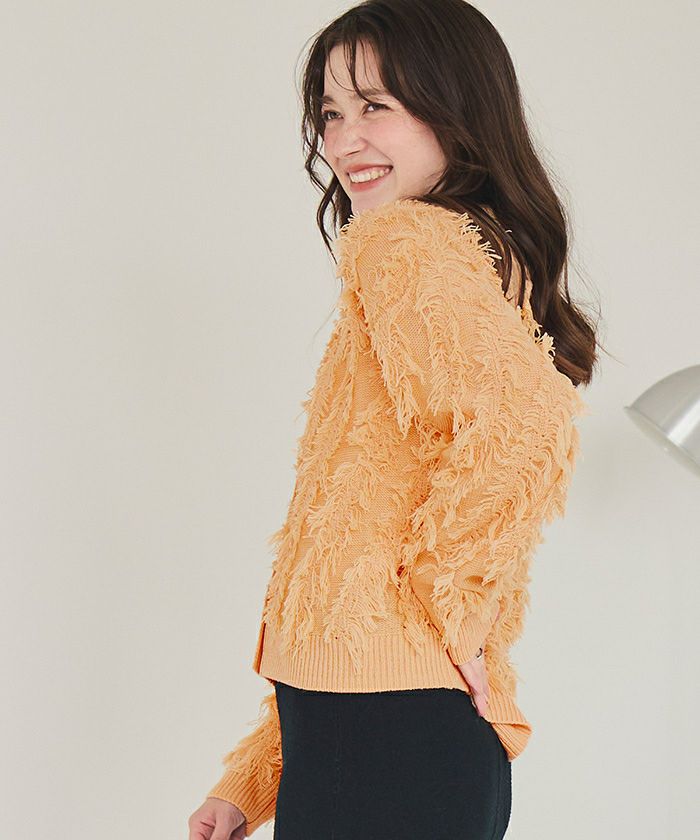 フリンジニットカーディガン | titivate