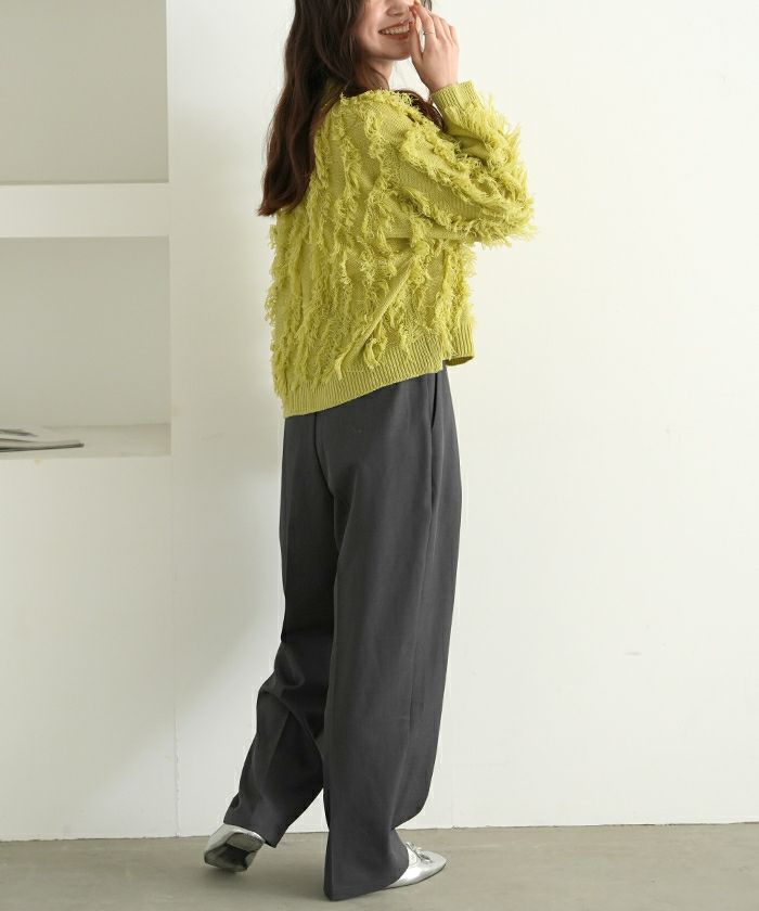 フリンジニットカーディガン | titivate