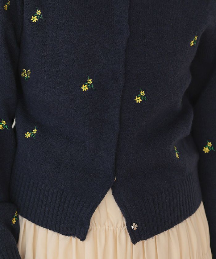 ♡ちかさま専用♡ページ アルパカタッチフラワー刺繍カーディガン | titivate